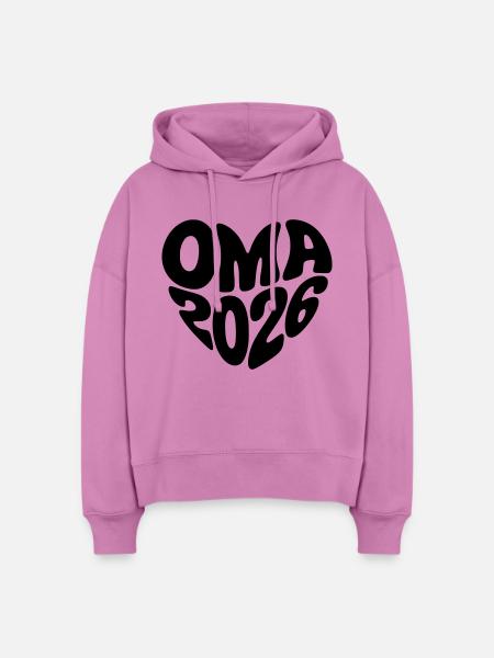 Oma 2026 - Stanley/Stella Boxy Frauen Bio Hoodie Nora - Pink