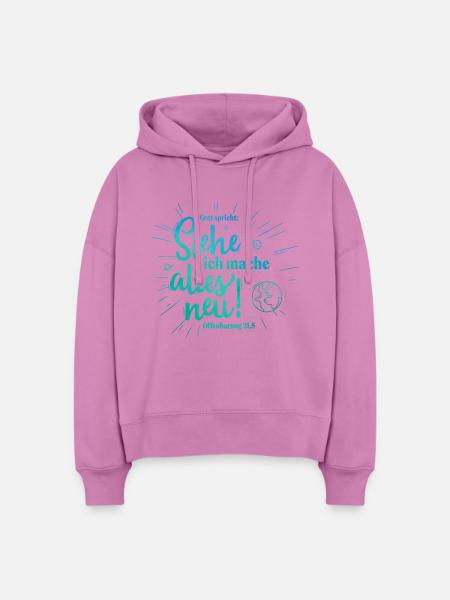 Gott spricht: Alles neu Design - Stanley/Stella Boxy Frauen Bio Hoodie Nora - Pink