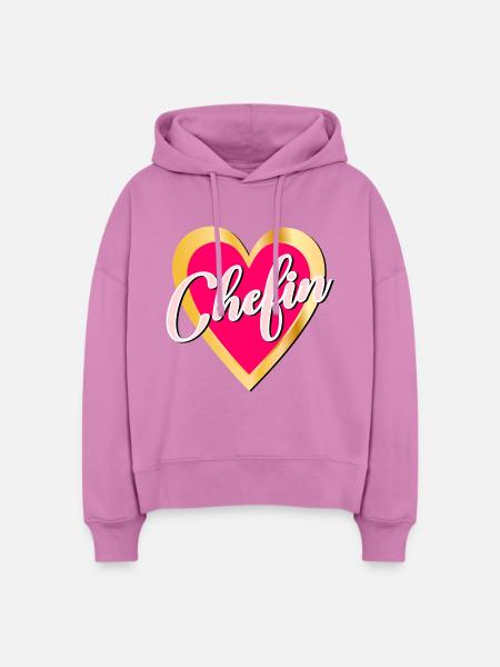 CHEFIN VORGESETZTE - Stanley/Stella Boxy Frauen Bio Hoodie Nora - Pink