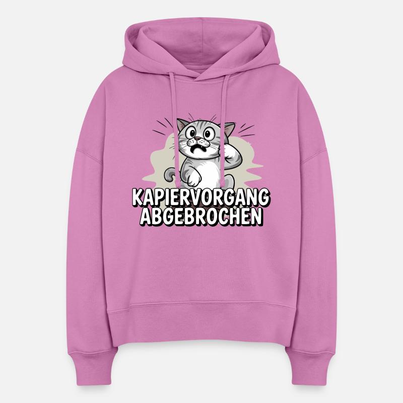 Kapiervorgang abgebrochen – Katze verwirrt - Stanley/Stella Boxy Frauen Bio Hoodie Nora - Pink