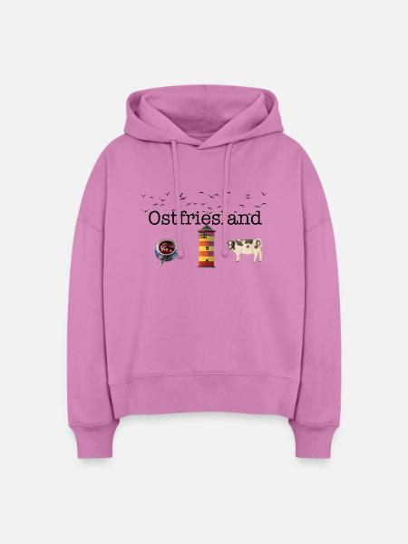 Ostfriesland - Stanley/Stella Boxy Frauen Bio Hoodie Nora - Pink