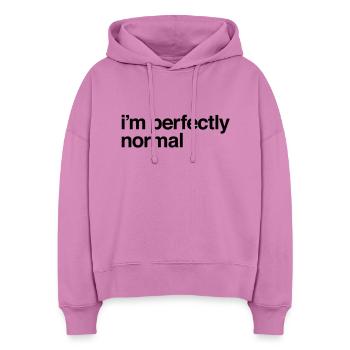 I'm Perfectly Normal - Stanley/Stella Boxy Women Organic Hoodie Nora - pink - Front