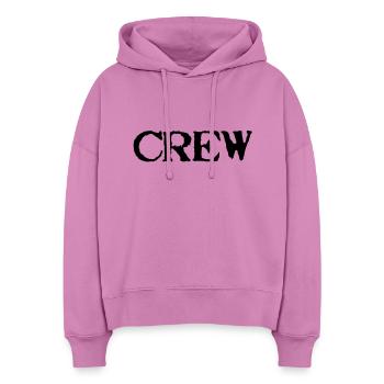 Crew - Sweat à capuche bio Nora coupe boxy Stanley/Stella Femme - rose - Devant
