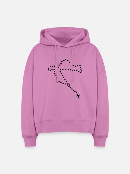 Kroatien Kette - Hrvatska krunica - Stanley/Stella Boxy Frauen Bio Hoodie Nora - Pink