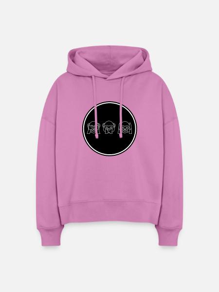 Äffchen - Stanley/Stella Boxy Frauen Bio Hoodie Nora - Pink