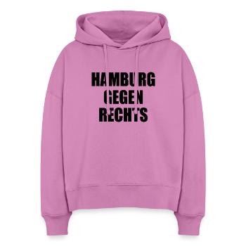 hamburg gegen rechts - Stanley/Stella Boxy Frauen Bio Hoodie Nora - Pink - Vorne