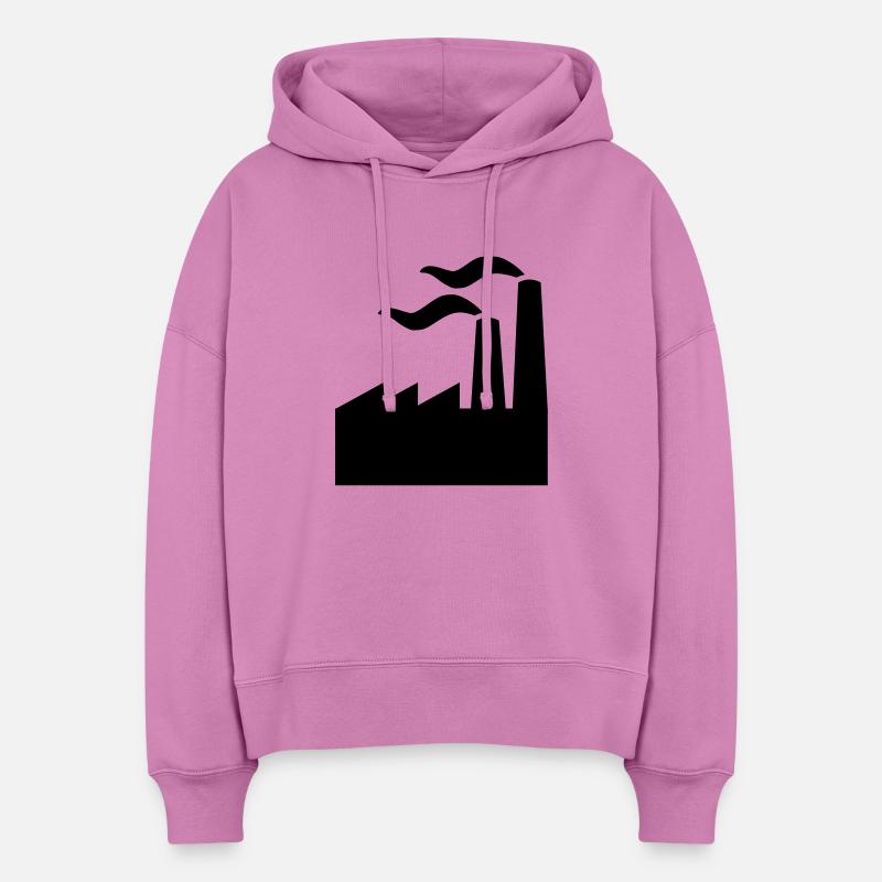 Fabrique - Sweat à capuche bio Nora coupe boxy Stanley/Stella Femme - rose
