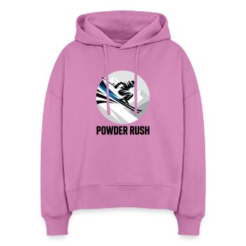 Ski Abfahrt Rennen Piste Winter Schnee - Stanley/Stella Boxy Frauen Bio Hoodie Nora - Pink - Vorne