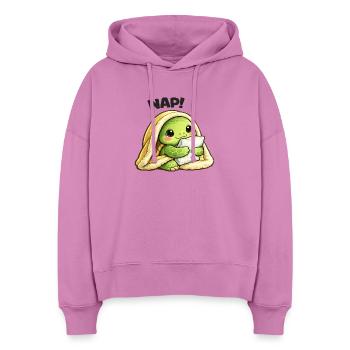 Kuschelige Schildkröte unter Decke - Stanley/Stella Boxy Frauen Bio Hoodie Nora - Pink - Vorne