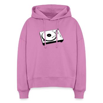 DJ Platine Platine - Sweat à capuche bio Nora coupe boxy Stanley/Stella Femme - rose - Devant