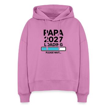 Daddy-to-be 2027 Loading - Stanley/Stella Boxy Women Organic Hoodie Nora - pink - Front