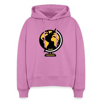 École Globe Globe Earth - Sweat à capuche bio Nora coupe boxy Stanley/Stella Femme - rose - Devant