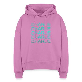 Charlie - Stanley/Stella Boxy Frauen Bio Hoodie Nora - Pink - Vorne