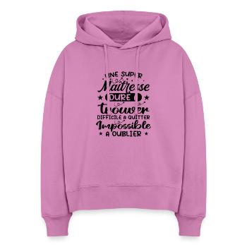 Eine Superherrin - Herrin Geschenk - Stanley/Stella Boxy Frauen Bio Hoodie Nora - Pink - Vorne