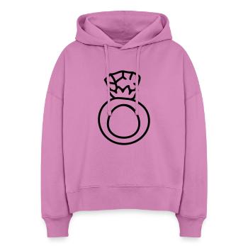Ring - anneau de mariage - Line - Sweat à capuche bio Nora coupe boxy Stanley/Stella Femme - rose - Devant