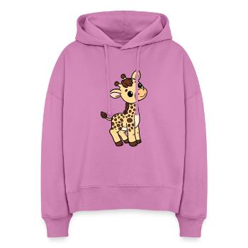 Giraffe - Stanley/Stella Boxy Frauen Bio Hoodie Nora - Pink - Vorne