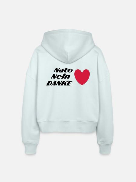 Nato Nein DANKE - Stanley/Stella Boxy Frauen Bio Zip Hoodie Ida - Eisblau