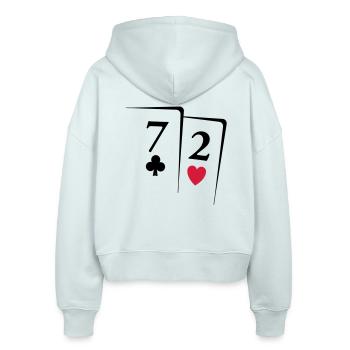Poker Karten - Veste à capuche bio Ida Stanley/Stella Femme - bleu glacier - Dos - AI Model Female 172 dark (172cm)