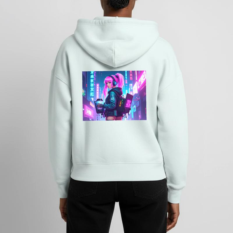 Cyber DJ Coder – Beats, Bytes & Blinks Stanley/Stella Boxy Frauen Bio Zip Hoodie Ida