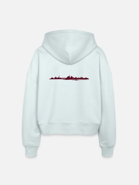 Skyline - Potsdam - Stanley/Stella Boxy Frauen Bio Zip Hoodie Ida - Eisblau