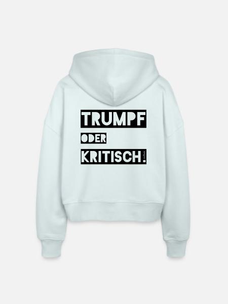 Trumpf oder Kritisch - Stanley/Stella Boxy Frauen Bio Zip Hoodie Ida - Eisblau