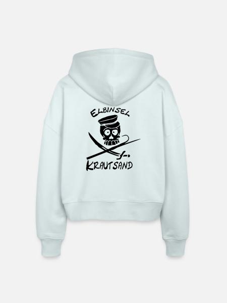 Elbinsel-Krautsand - Stanley/Stella Boxy Frauen Bio Zip Hoodie Ida - Eisblau