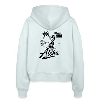 Aloha - Stanley/Stella Boxy Frauen Bio Zip Hoodie Ida - Eisblau - Hinten - AI Model Female 172 dark (172cm)