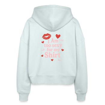 Playful confident emphasis - Stanley/Stella Boxy Women’s Organic Zip Hoodie Ida - blue ice - Back - AI Model Female 172 dark (172cm)
