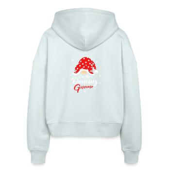 Gnom Tanzen - Stanley/Stella Boxy Frauen Bio Zip Hoodie Ida - Eisblau - Hinten - AI Model Female 172 dark (172cm)