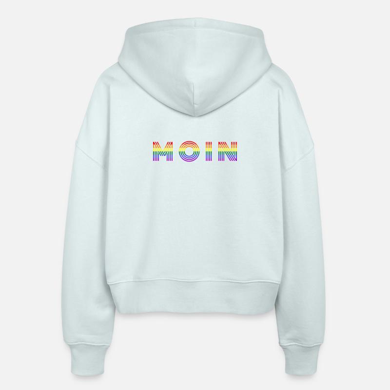 MOIN Rainbow - Veste à capuche bio Ida Stanley/Stella Femme - bleu glacier