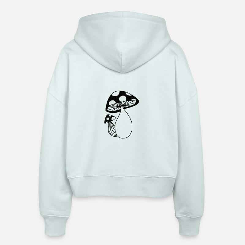 champignons - Veste à capuche bio Ida Stanley/Stella Femme - bleu glacier