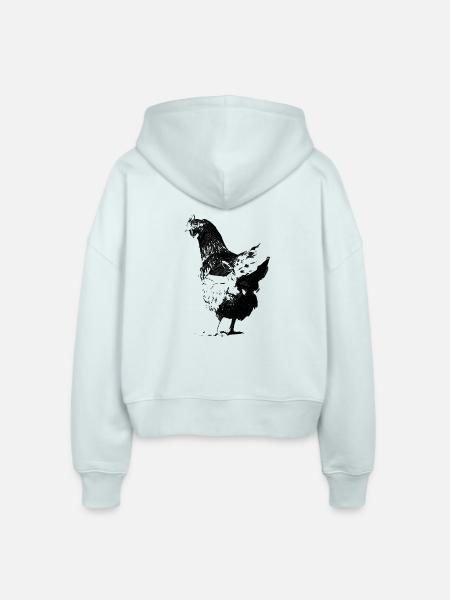 huhn - Stanley/Stella Boxy Frauen Bio Zip Hoodie Ida - Eisblau