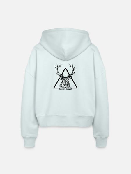 Hert - Stanley/Stella Boxy Frauen Bio Zip Hoodie Ida - Eisblau