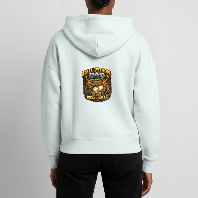 Ball Python Dad Größere Eier Königspython Besitzer Stanley/Stella Boxy Frauen Bio Zip Hoodie Ida
