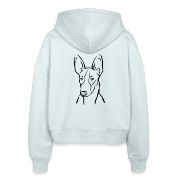 Podenco - Stanley/Stella Boxy Frauen Bio Zip Hoodie Ida - Eisblau - Hinten - AI Model Female 172 dark (172cm)