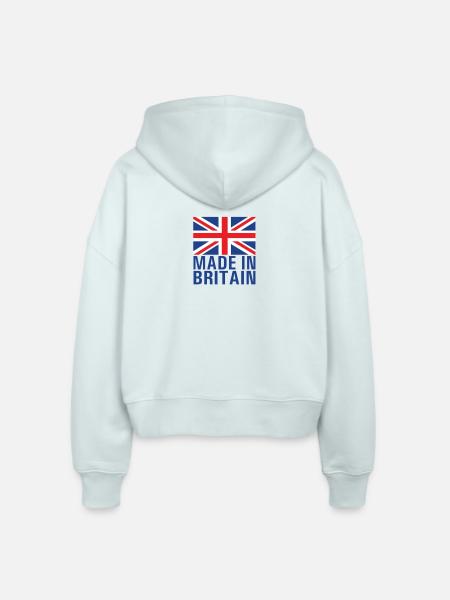 Hergestellt in GB - Stanley/Stella Boxy Frauen Bio Zip Hoodie Ida - Eisblau