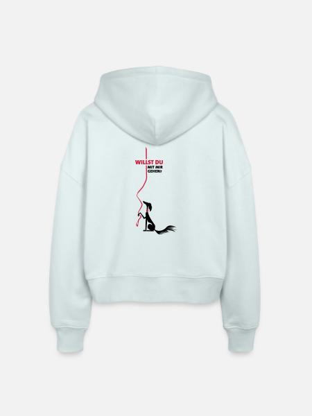 willst du? - Stanley/Stella Boxy Frauen Bio Zip Hoodie Ida - Eisblau