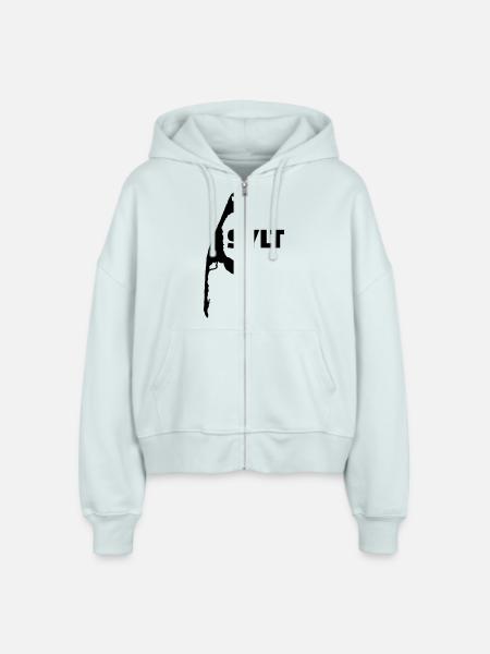 Sylt - Stanley/Stella Boxy Frauen Bio Zip Hoodie Ida - Eisblau
