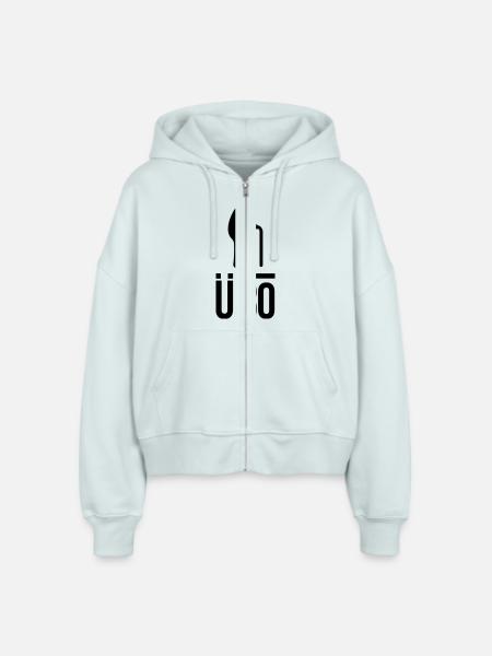 Ü30 - Stanley/Stella Boxy Frauen Bio Zip Hoodie Ida - Eisblau