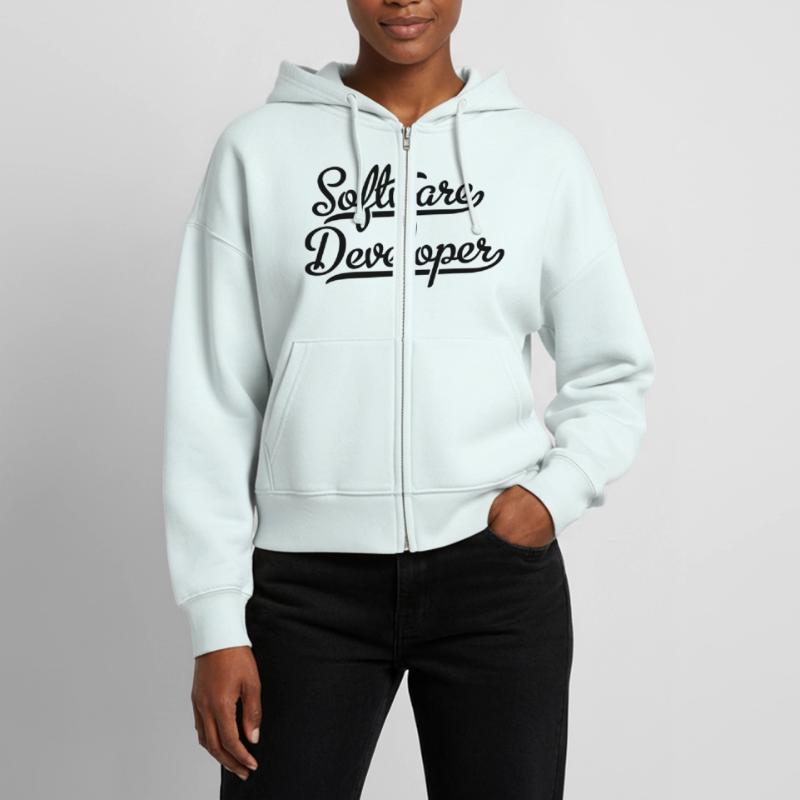 Software Developer Stanley/Stella Boxy Frauen Bio Zip Hoodie Ida