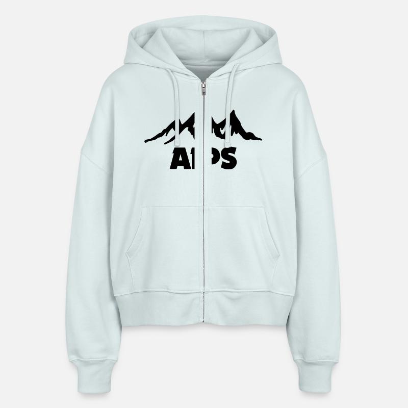 alps - Stanley/Stella Boxy Women’s Organic Zip Hoodie Ida - blue ice