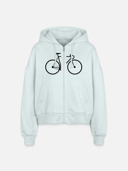 Fixie - Stanley/Stella Boxy Frauen Bio Zip Hoodie Ida - Eisblau