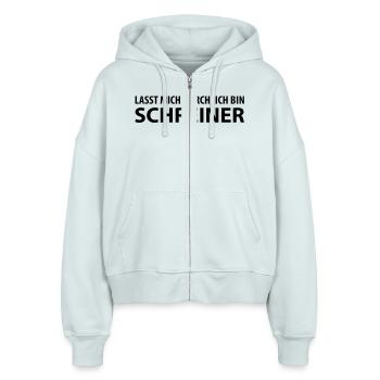 lasst mich durch, ich bin schreiner - Veste à capuche bio Ida Stanley/Stella Femme - bleu glacier - Devant - AI Model Female 172 dark (172cm)