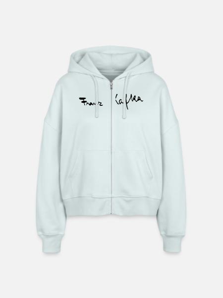 Franz Kafka - Stanley/Stella Boxy Frauen Bio Zip Hoodie Ida - Eisblau