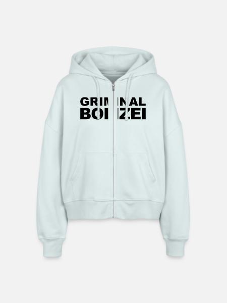 Griminal Bolizei - Stanley/Stella Boxy Frauen Bio Zip Hoodie Ida - Eisblau