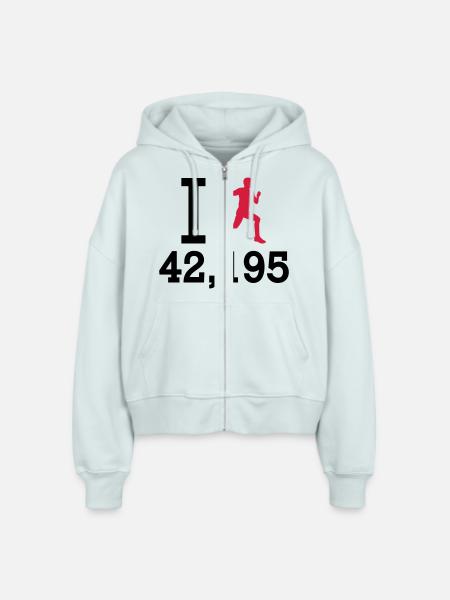 Marathon - Stanley/Stella Boxy Frauen Bio Zip Hoodie Ida - Eisblau
