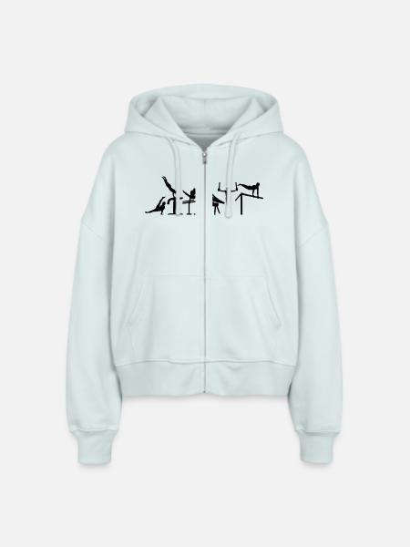 Turnen - Stanley/Stella Boxy Frauen Bio Zip Hoodie Ida - Eisblau