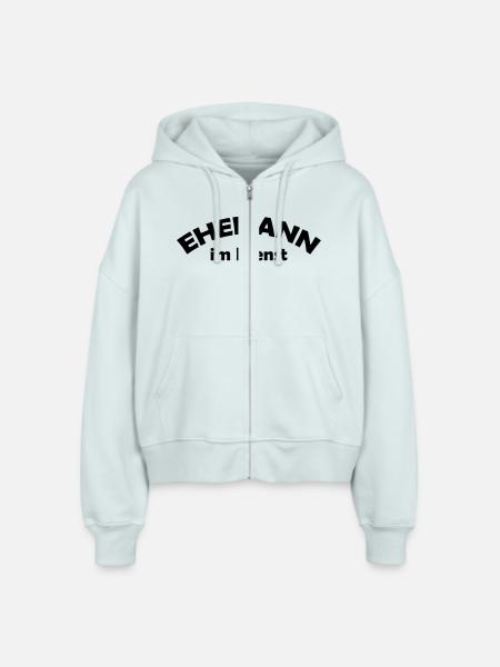 ehemann im dienst - Stanley/Stella Boxy Frauen Bio Zip Hoodie Ida - Eisblau