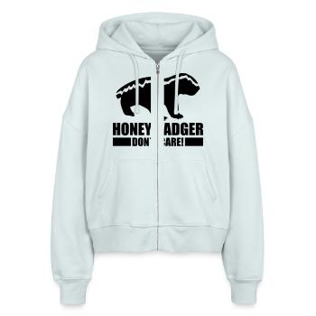 honey_badger_dont_care_rp1 - Veste à capuche bio Ida Stanley/Stella Femme - bleu glacier - Devant - AI Model Female 172 dark (172cm)