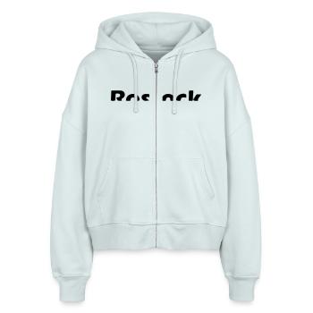 Rostock - Stanley/Stella Boxy Frauen Bio Zip Hoodie Ida - Eisblau - Vorne - AI Model Female 172 dark (172cm)